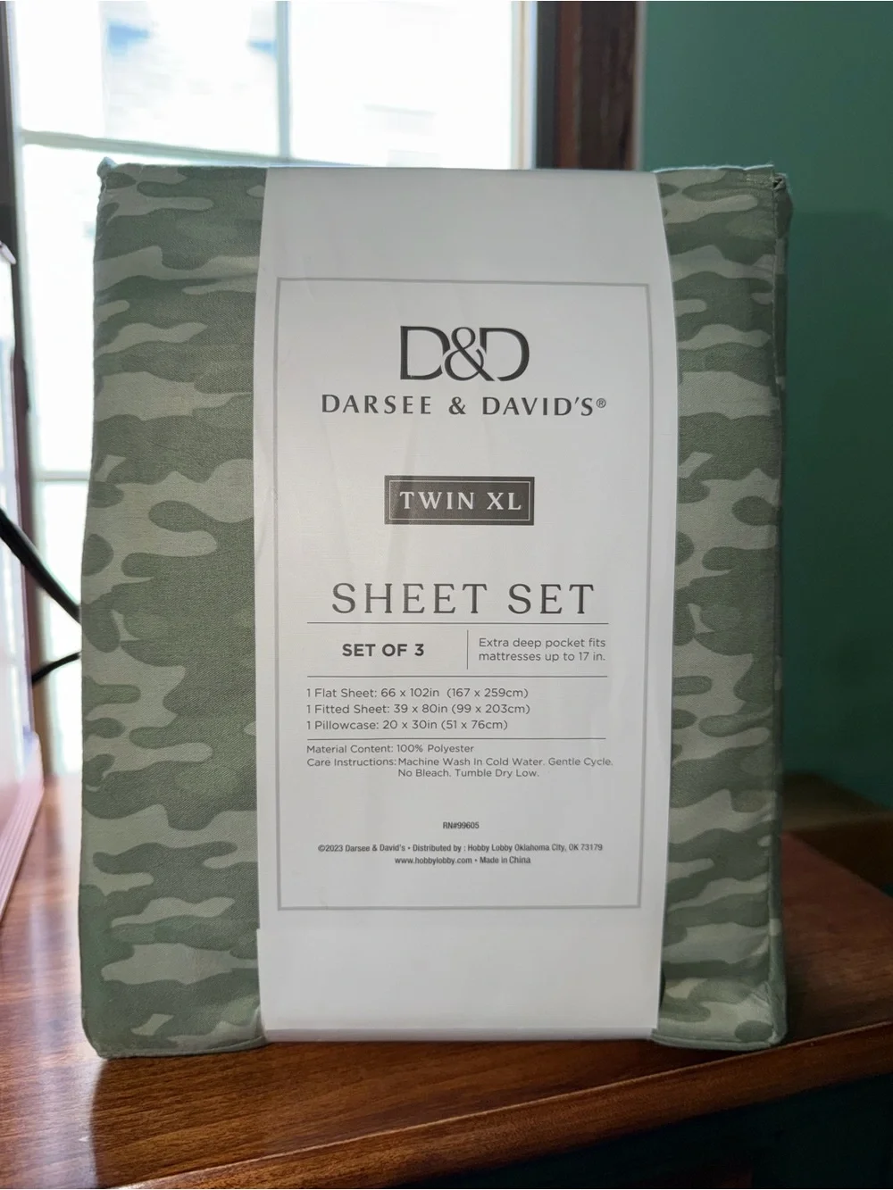 Twin XL Green Camo Sheet Set - 3 Piece